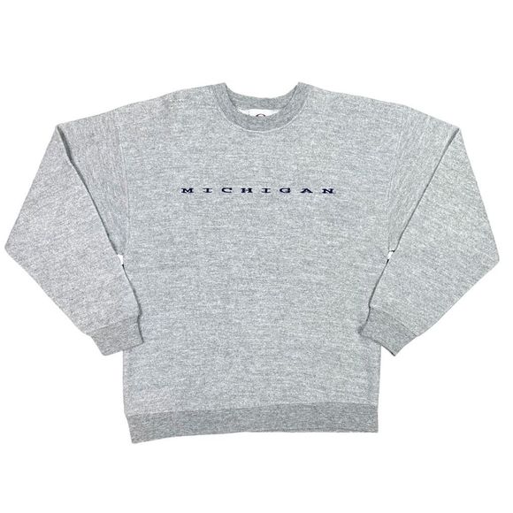 Vintage Olympus University of Michigan Embroidered Crew Neck - Size Large - Picture 1 of 5